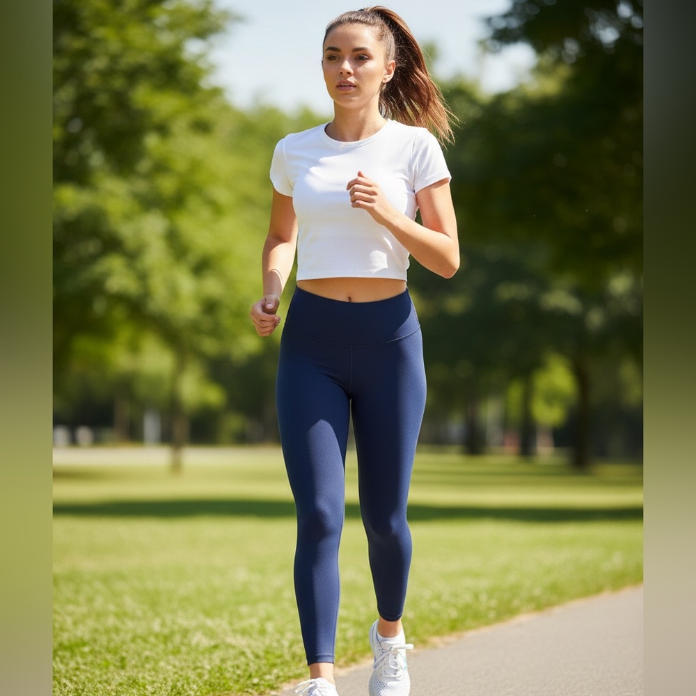 ALO Yoga High-Waist Airbrush Leggings - Size XS (Dark Blue)